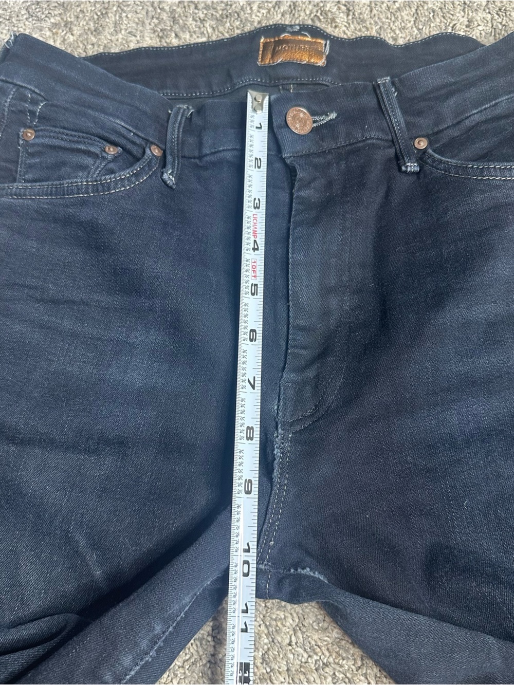 MOTHER Denim High Waisted Looker 28 6 Coffee, Tea or Me skinny dark designer - Picture 10 of 14
